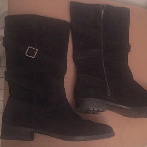 Ralph Lauren black suede boot